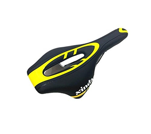 Mountain Bike Seat : Mountain Bike Seat Cushion Hollow Bicycle Saddle Folding Car Accessories And Equipment Shockproof Ergonomic Design for -Bicycle Equipment Accessories , black and yellow