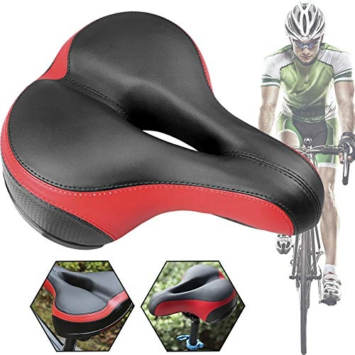 Mountain Bike Seat : Mountain Bike Seat Waterproof Bicycle Saddle Memory Foam Wide Bike Saddle Padded Bicycle Seat with Soft Cushion