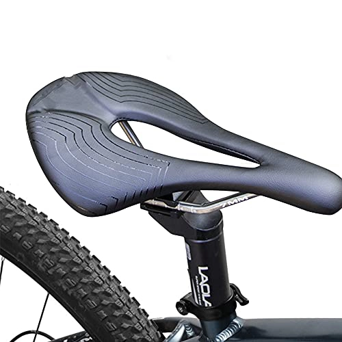 Mountain Bike Seat : Mountain Road Bike Hollow Microfiber Leather Breathable And Comfortable Saddle Cushion