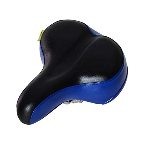Mountain Bike Seat : Mountain Road Bike Seat for Women Men, Bicycle Seat with Memory Foam Padded Leather, Waterproof Wide Bike Saddle with Taillight, Dual Spring Designed, Soft, Breathable, Fit Most Bikes (Color : B)