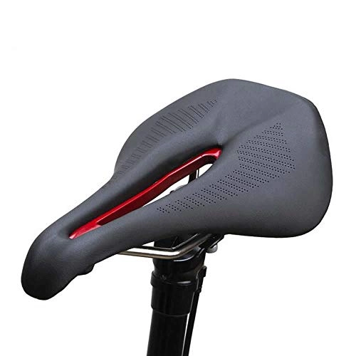 Mountain Bike Seat : MUCC Bike Saddle Mountain Bike Seat Breathable Comfortable Bicycle Seat Central Relief Zone Design for Road Bike and Mountain Bike, Red