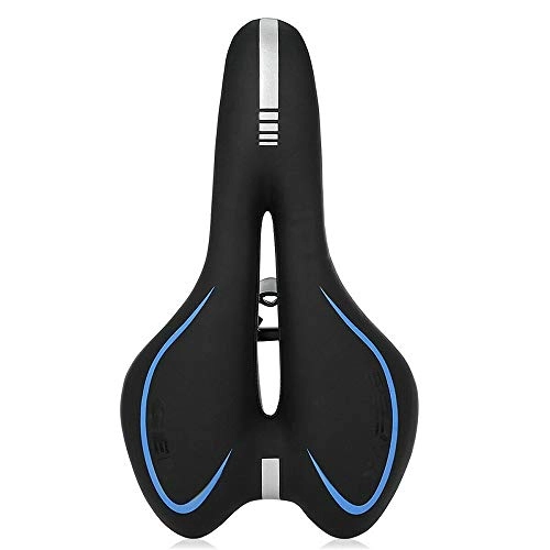 Mountain Bike Seat : N / L Bicycle Seat Cushion Silicone Thickening Super Soft Bicycle Saddle Mountain Bike Saddle Comfortable Bicycle Accessories Equipment (black blue)