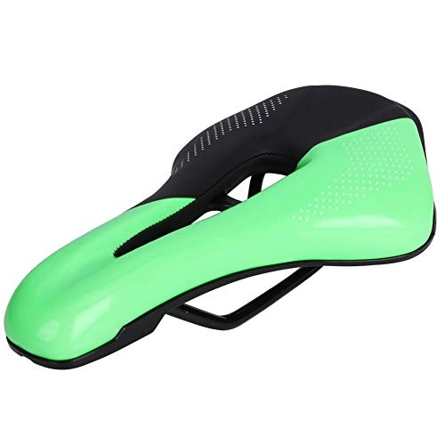 Mountain Bike Seat : NCONCO Bike Saddle Hollow Breathable Seat Comfortable Cycling Equipment for Mountain Road Bicycle Black Green