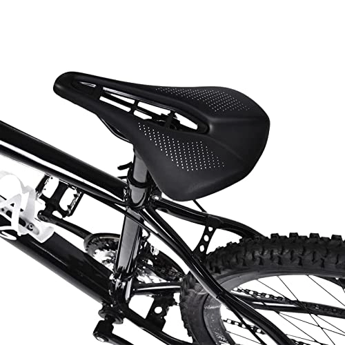 Mountain Bike Seat : NCONCO Durable Black PU Leather Bicycle Cycling Seat Cushion Saddle For Mountain Road Bike