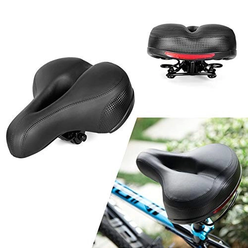 Mountain Bike Seat : NLRHH Outdoor sport Ultra Soft Silicone Gel Pad Cushion Cover Bicycle Saddle Seat MTB Mountain Bike Cycling Thickened Extra Comfort (Color : Black)
