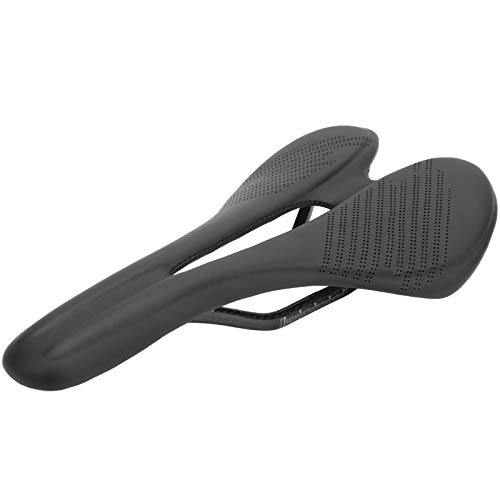 Mountain Bike Seat : Nunafey Bicycle, High Strength Oval Carbon Bow Mountain Bike Saddle Microfiber Leather for Ourdoor Riding