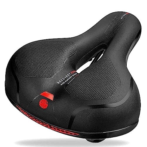 Mountain Bike Seat : ONESPORT Electric Bike Seat, Wide Bicycle Saddle Replacement Memory Foam Padded Soft Bike Cushion, Bicycle Seat Universal Fit for Mountain E-Bike and Comutering EBike
