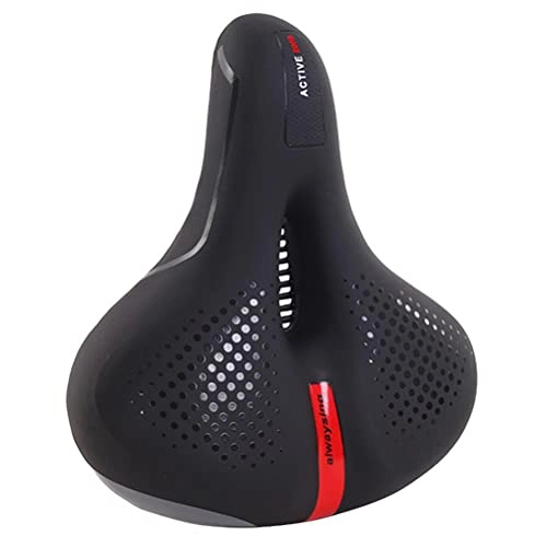 Mountain Bike Seat : Ozgkee Bike Seat Comfortable Bicycle Saddle, Waterproof Bicycle Seat with Dual Shock Absorbing Bike Cushion Replacement with Tail Light for Padded Bikes, Mountain Cycle, City Bicycle