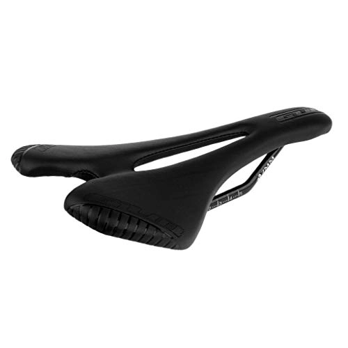 Mountain Bike Seat : P Prettyia PU Leather Bike Saddle Breathable Bicycle Seat Replacement Fixed Gear Cycle Parts Black