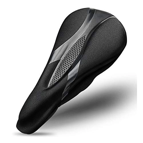 Mountain Bike Seat : Panjianlin Bicycle Saddle Mountain Bike Silicone Sleeve Road Saddle Cover Thick Cushion Riding Accessories Equipment Hollow Mesh Waterproof Seat Cushion damping Shock Absorption