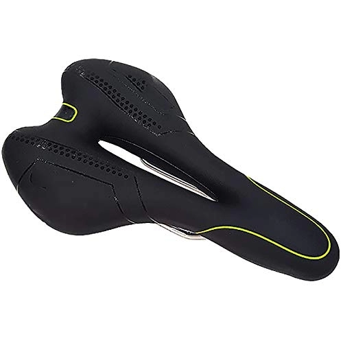 Mountain Bike Seat : Popular Bicycle Cushion Mountain Bike Seat Silicone Seat Mountain Bike Saddle Riding Equipment Bicycle Saddle Comfortable Experience (Color : Green, Size : 27x16cm)