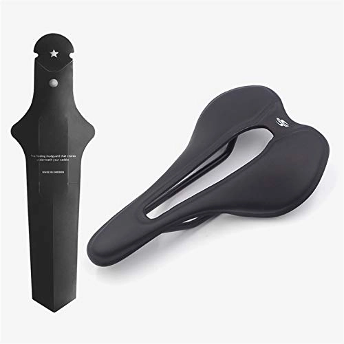 Mountain Bike Seat : PPCAK Comfort Bicycle Saddle 250-148mm Road Mtb Mountain Bike Seat Selle Wide Saddle Cycling Men Bike Part Accessories (Color : Black)