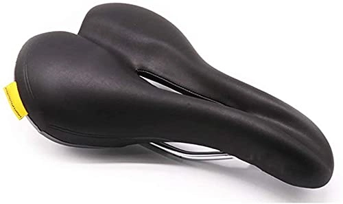 Mountain Bike Seat : Professional Soft Bike Saddle， The Bicycle Saddle Is A Hollow And Breathable Straight Groove Guide, The Polyurethane Foam PU Leather Reinforced Shock Absorber Is Generally Suitable for Most Bicycles B