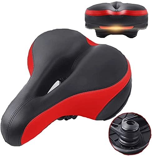 Mountain Bike Seat : Professional Soft Bike Saddle， Widened And Thickened Bicycle Seat, with Reflective Breathable And Comfortable Foam Cushion, Bicycle Rubber Cushion, Saddle Bicycle Saddle for MTB, Spinning Bikes