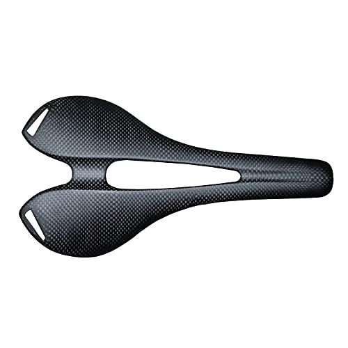 Mountain Bike Seat : Promotion full carbon mountain bike mtb saddle for road Bicycle Accessories 3k ud finish good qualit y bicycle parts 275 * 143mm (Color : Matte no logo)