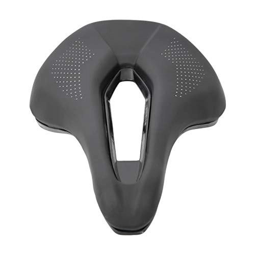 Mountain Bike Seat : PU Black Road Mountain Bike Bicycle Soft Hollow robust Cycling Saddle Cushion Pad Seat for Training Competition for Home Entertainment