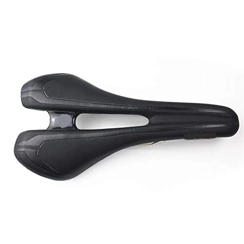 Mountain Bike Seat : PUJUFANG-PHONE CASE MTB Bicycle Saddle Titanium Bow Mountain Road Bicycle Riding Cushion Hollow Breathable Cycling Bike Seat (Color : Black)