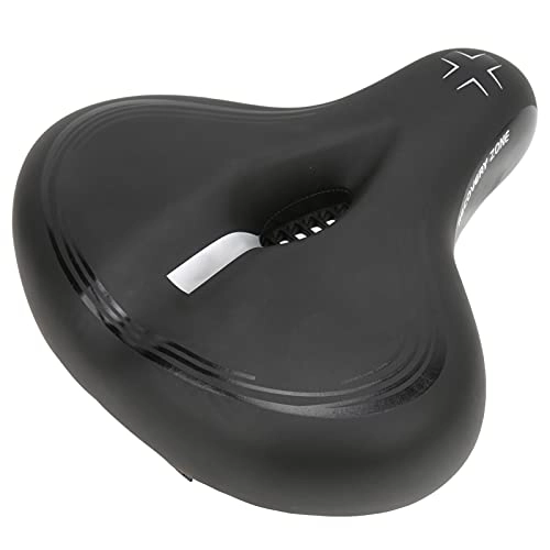 Mountain Bike Seat : QITERSTAR Bicycle Saddle, Wide and Thick PU Ergonomic Breathable Bike for Mountain Bikes