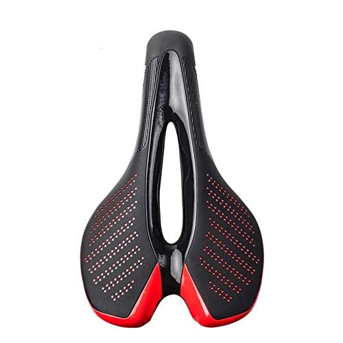 Mountain Bike Seat : Qiutianchen Bicycle Seat Saddle Mountain Bike Road Bike Bicycle Seat Cushion Riding Equipment Accessories for Mountain Bike Road Bike (Color : Red)