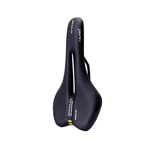 Mountain Bike Seat : Qiyuezhuangshi01 Bicycle Seat Cushion, Mountain Bike Seat Cushion, Bicycle Thickening Comfortable Cushion, Bicycle Accessories Riding Equipment, built-in silicone (Size : 28.5 * 14cm)