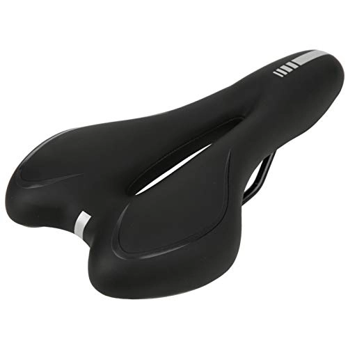 Mountain Bike Seat : Qqmora Universal Shock Absorption Durable Hollow Bike Saddle, for Mountain Bike Bicycle(Racing silicone black)
