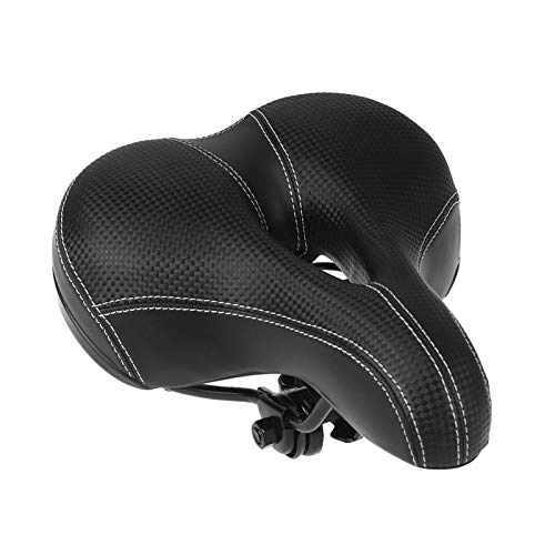 Mountain Bike Seat : QWXZ Bicycle seat Comfort MTB bicycle saddle bicycle saddle soft wide bicycle pad seat with waterproof cover for mountain bike (black) Soft and breathable