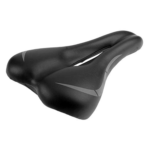 Mountain Bike Seat : QXF-D Road Bike Seats Bicycle Saddle, Oversized Extra Wide Exercise Bicycle Saddle, Soft Foam Padded, Universal Fit For Road, Spin, Stationary, Mountain, Cruiser Bikes ，Most Comfortable Bike Seat