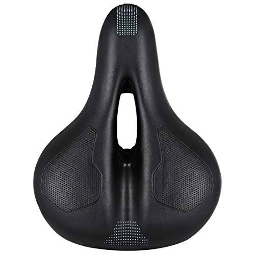 Mountain Bike Seat : QXLXL Non Slip Universal PVC Leather Cycling Ergonomic Soft Bicycle Saddle Comfortable Seat Cushion Shock Absorption Hollowed Out Road