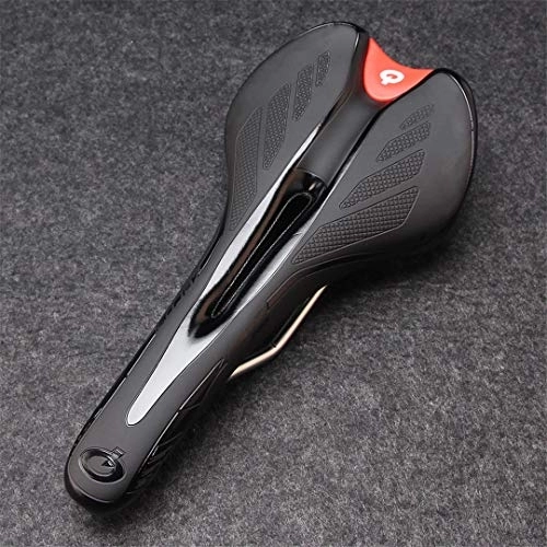 Mountain Bike Seat : RatenKont Width Bike Seat Road Mountain Bike Saddle Mtb Bicycle Saddle Leather Comfortable Breathable Bicycle Seat Cycling Parts 3 balck white