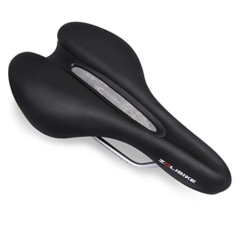 Mountain Bike Seat : RBS-Bicycle seat Comfortable Bike Waterproof Bicycle Saddle With Central Relief Zone And Ergonomics Design For Mountain Bikes, Road Bikes, Men And Women (Color : Black)