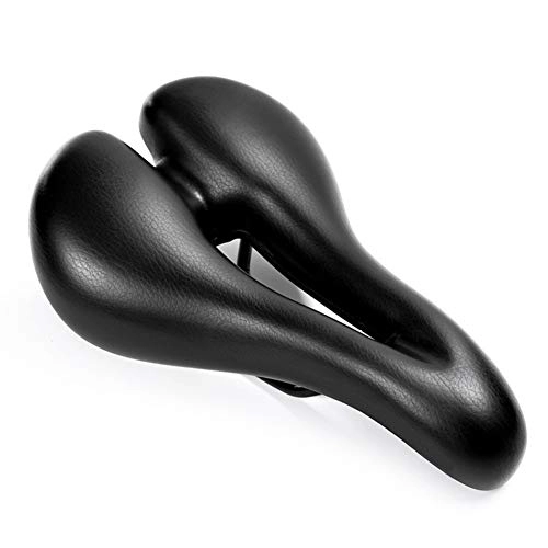 Mountain Bike Seat : RBS-Bicycle seat Super Breathable Comfortable Bike Saddle Padded Cycling Seat Cushion With Long Soft Nose Design For Road Bike And Mountain Bike (Color : Black)
