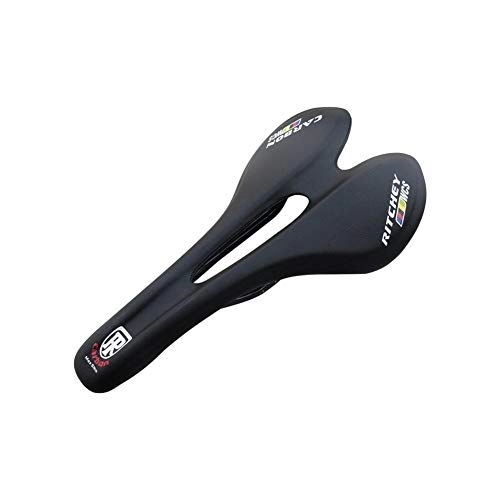 Mountain Bike Seat : RETHPA Bike Saddle, Mountain Bike Seat Road Bike Carbon Saddle Carbon+Leather Saddle Carbon Bicycle MTB Cycling Parts Seat Cushion Covered By Leather Next (Color : Black, Size : One size)