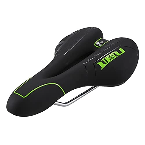 Mountain Bike Seat : road bike Bicycle Saddle Soft Comfortable Breathable Cushion MTB Mountain Bike Saddle Skidproof Silicone Cycling Seat professional mountain (Color : Green)