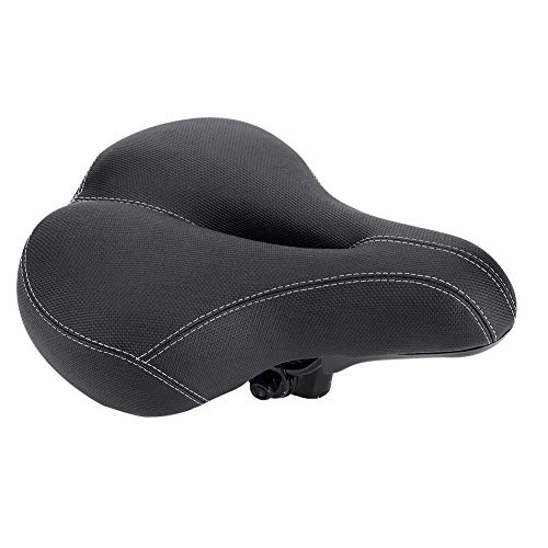 Mountain Bike Seat : Road Bike Saddle, Ultra-light Mountain Bike Seat Soft Shock Absorption Bicycle Cushion with Tail Light Replacement Bicycle Accessory 27 x 20 x 12cm