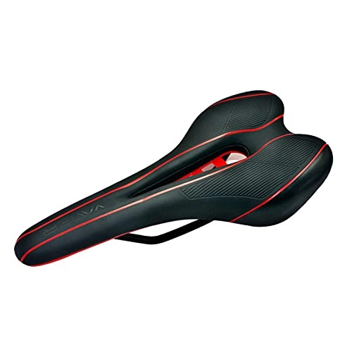 Mountain Bike Seat : road bike Synthetic Leather Steel Rail Hollow Breathable Gel Soft Cushion Road Silicone MTB Bike Bicycle Cycling Seat Saddle professional mountain (Color : Sa018)