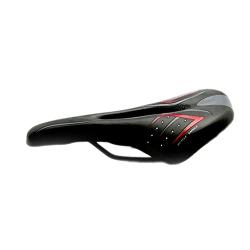 Mountain Bike Seat : Road Mountain MTB Gel Comfort Saddle Bike Bicycle Cycling Seat Cushion Pad (Color : A Black)