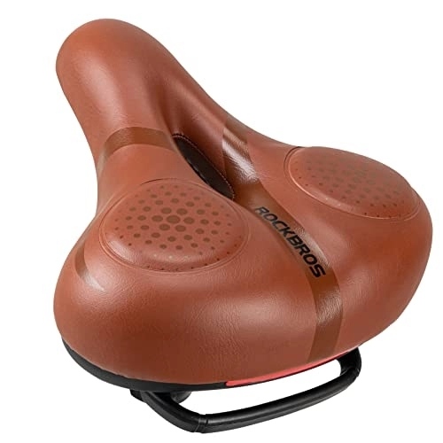 Mountain Bike Seat : ROCKBROS Gel Bike Saddle, Comfortable Ergonomic Saddle for MTB Bicycle, Breathable Refective Shockproof Saddle for Men Women