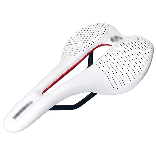 Mountain Bike Seat : Rwlre Racing Bicycle Saddle, Bicycle Seat Saddle Mtb Road Bike Saddles Mountain Bike Racing Seat Breathable Soft Bicycle Saddle Cushion Super Light (Color : White, Size : 250mm*150mm)