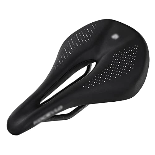 Mountain Bike Seat : Rwlre Racing Bicycle Saddle, Carbon Fiber Saddle Road Mtb Mountain Bike Bicycle Saddle For Man Cycling Saddle Trail Comfort Races Seat Red White (Color : Black, Size : 240mm*155mm)