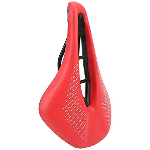 Mountain Bike Seat : SALUTUY Bike Cover Waterproof, Practical and Easy To Ride Streamlined Shape Bicycle Saddle for Mountain Bike(Red and white dots)