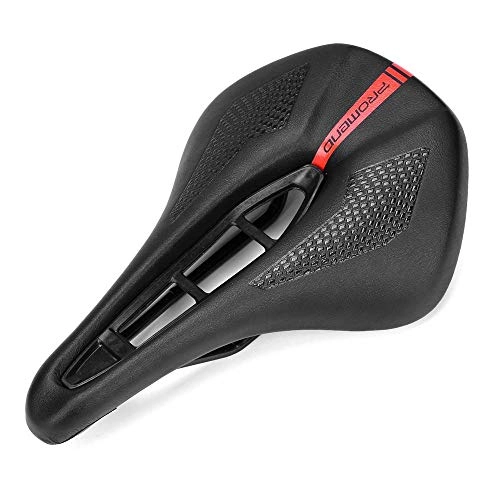 Mountain Bike Seat : Sanqing Mountain Bike Bicycle Seat Titanium Alloy Hollow Breathable Comfortable Seat Cushion Suitable For Most Bicycles - Black, Black