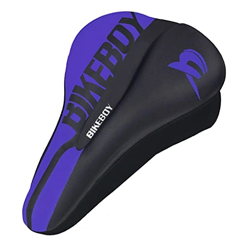 Mountain Bike Seat : seat cover Mountain Bike Bicycle Seat Cushion Saddle Thickened Outdoor Cycling (Color : Purple, Size : 11.02 * 7.09inch)