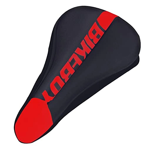 Mountain Bike Seat : seat cover Mountain Bike Bicycle Seat Cushion Saddle Thickened Outdoor Cycling (Color : Red, Size : 11.02 * 7.09inch)