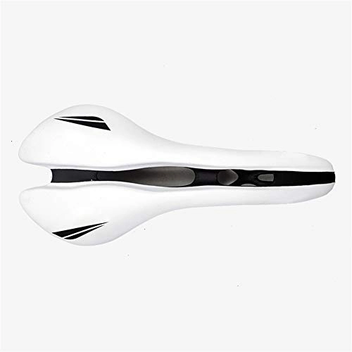 Mountain Bike Seat : Security Accessory Soft Bike Saddles Lightweight Bicycle Carbon Saddle Road Bike Seat Cycling Full Carbon Fiber Saddle for Men Race Bicycle Saddle Parts (Color : White black)