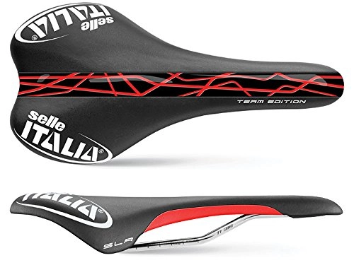 Mountain Bike Seat : Selle Italia Unisex Adult Slr Team Edition Ti136 Saddles - Black / red, Size S1