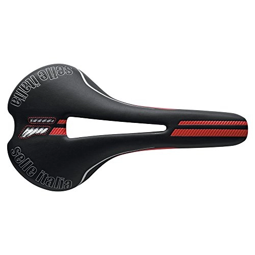 Mountain Bike Seat : Selle Italia Unisex's Flite Flow Ti316 Saddles, Black / Red, Size L2