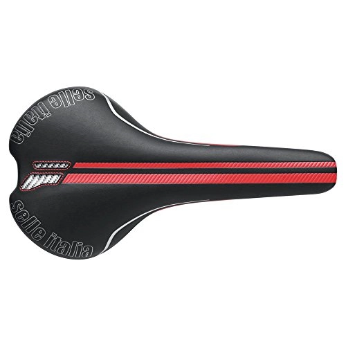 Mountain Bike Seat : Selle Italia Unisex's Flite Ti316 Saddles, Black / Red, Size L1