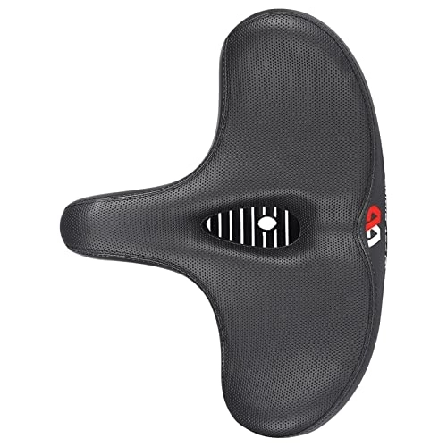 Mountain Bike Seat : Sharplace Breathable Bike Saddle, Shockproof Leather Bicycle Seat for Outdoor Road Cycling Mountain, Hollow