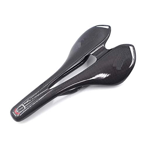 Mountain Bike Seat : SHGUANMO Bicycle Full Carbon Saddle Matte 3K Carbon Saddle Fiber Mtb Mountain Road Mens Wide Carbon Saddle 143mm Race Cycling Parts (Color : GLOSSY)