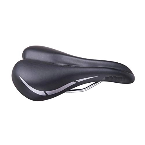 Mountain Bike Seat : SHGUANMO Bicycle Saddle Soft Comfortable Hollow Breathable City Bike Large Cushion Thicken Wide Mountain Bike Shockproof Cycling Seat